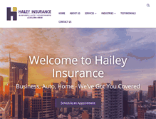 Tablet Screenshot of haileyinsurance.com